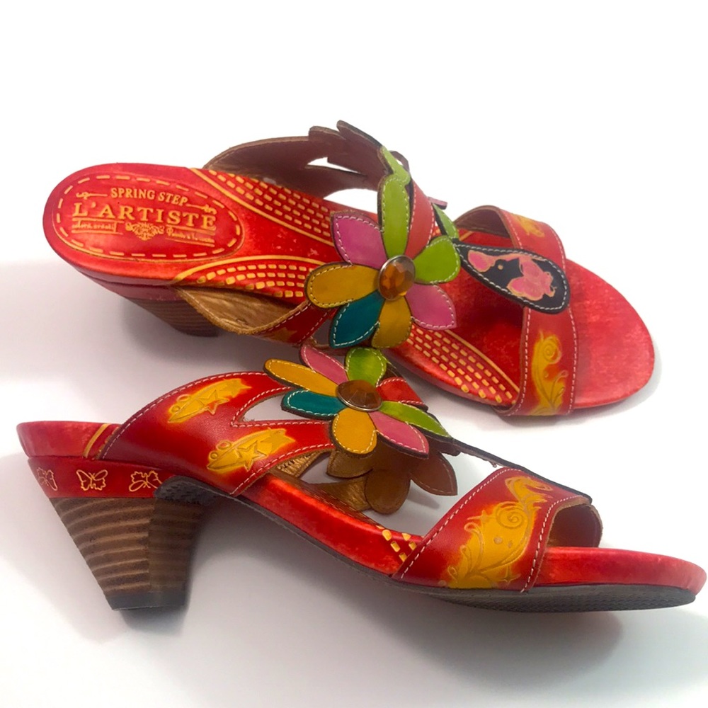 Spring Step L’Artiste leather sandals, size 42/9W, EUC - Picture 2 of 9